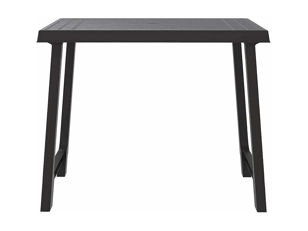 Tavolo da campeggio antracite 79x56x64 cm PP effetto legno