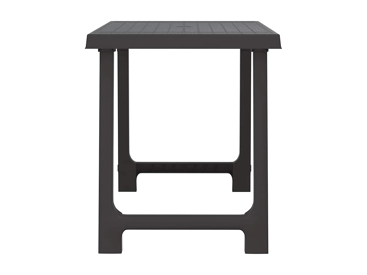 Tavolo da campeggio antracite 79x56x64 cm PP effetto legno