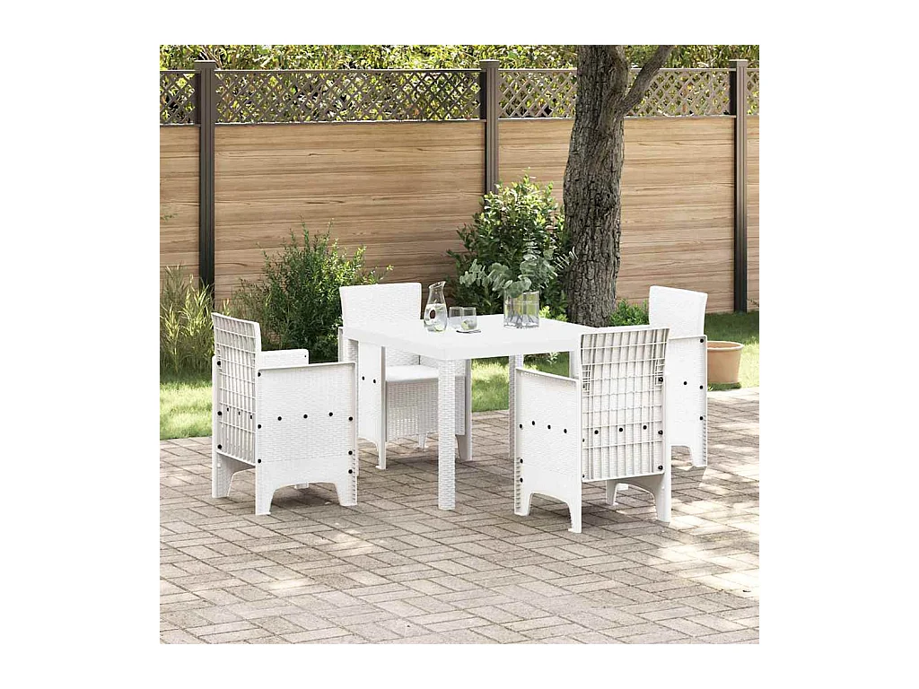 Table de Jardin Blanc 100 x 100 x 73 cm polyrotin