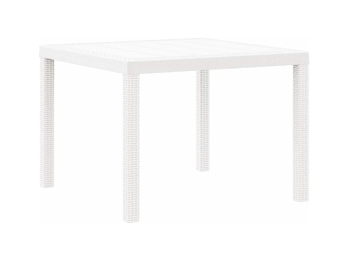 Table de Jardin Blanc 100 x 100 x 73 cm polyrotin