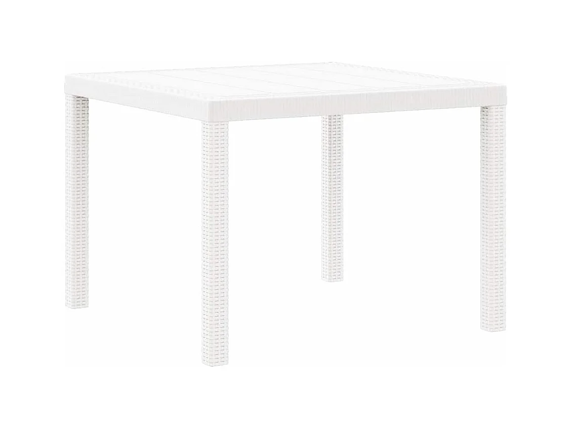 Table de Jardin Blanc 100 x 100 x 73 cm polyrotin