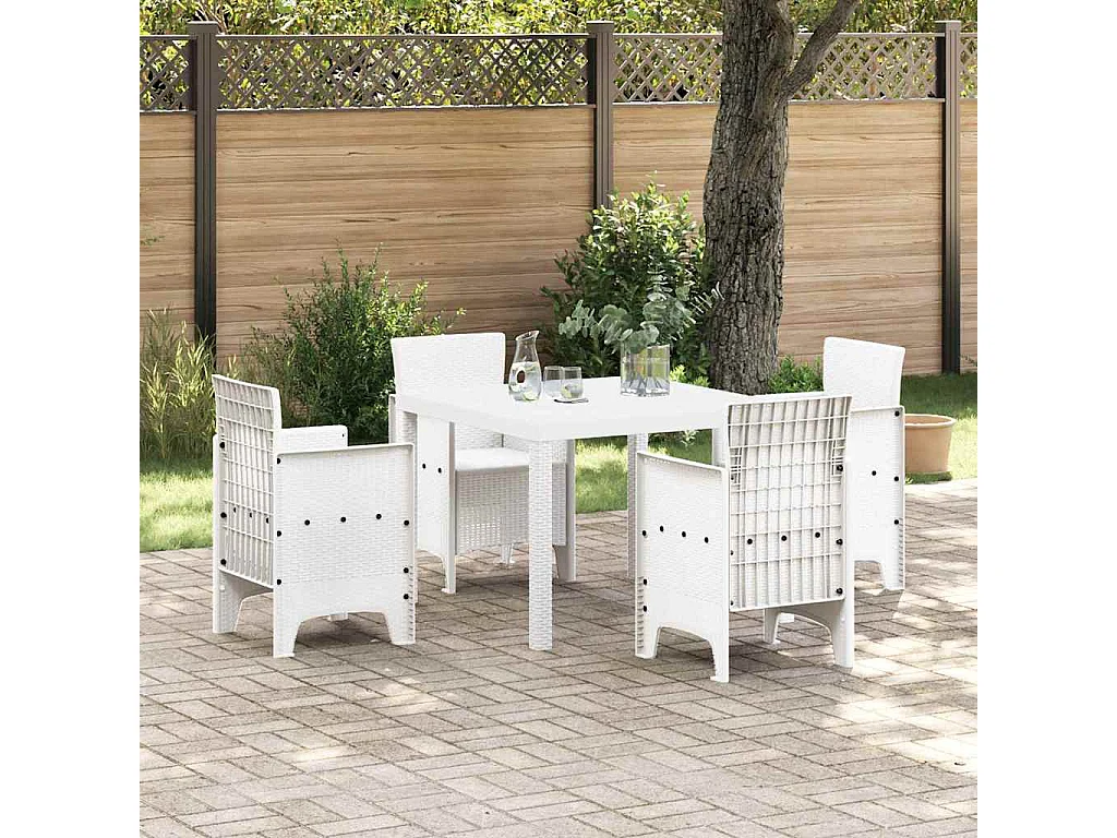 Table de Jardin Blanc 100 x 100 x 73 cm polyrotin