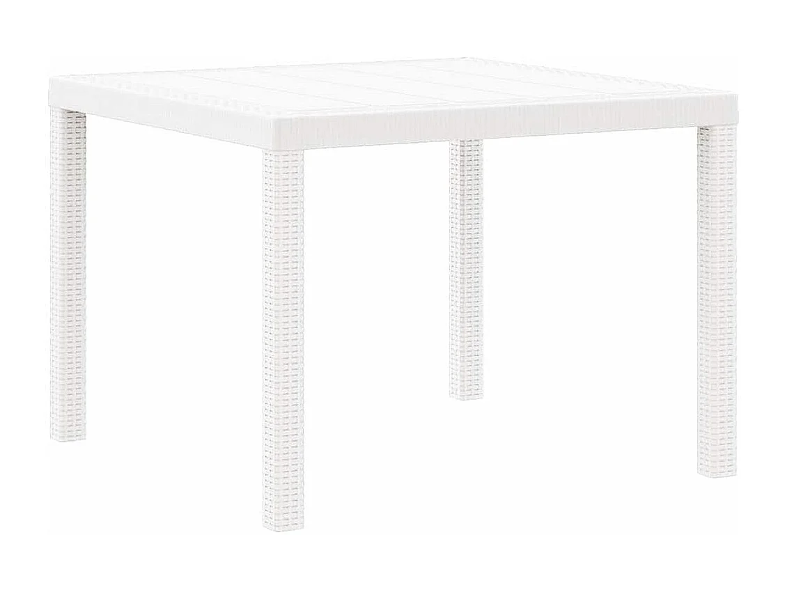 Table de Jardin Blanc 100 x 100 x 73 cm polyrotin
