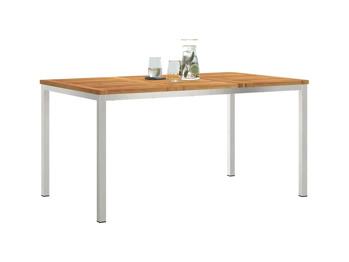 Table à manger d'extérieur Marron Bois d'acacia massif