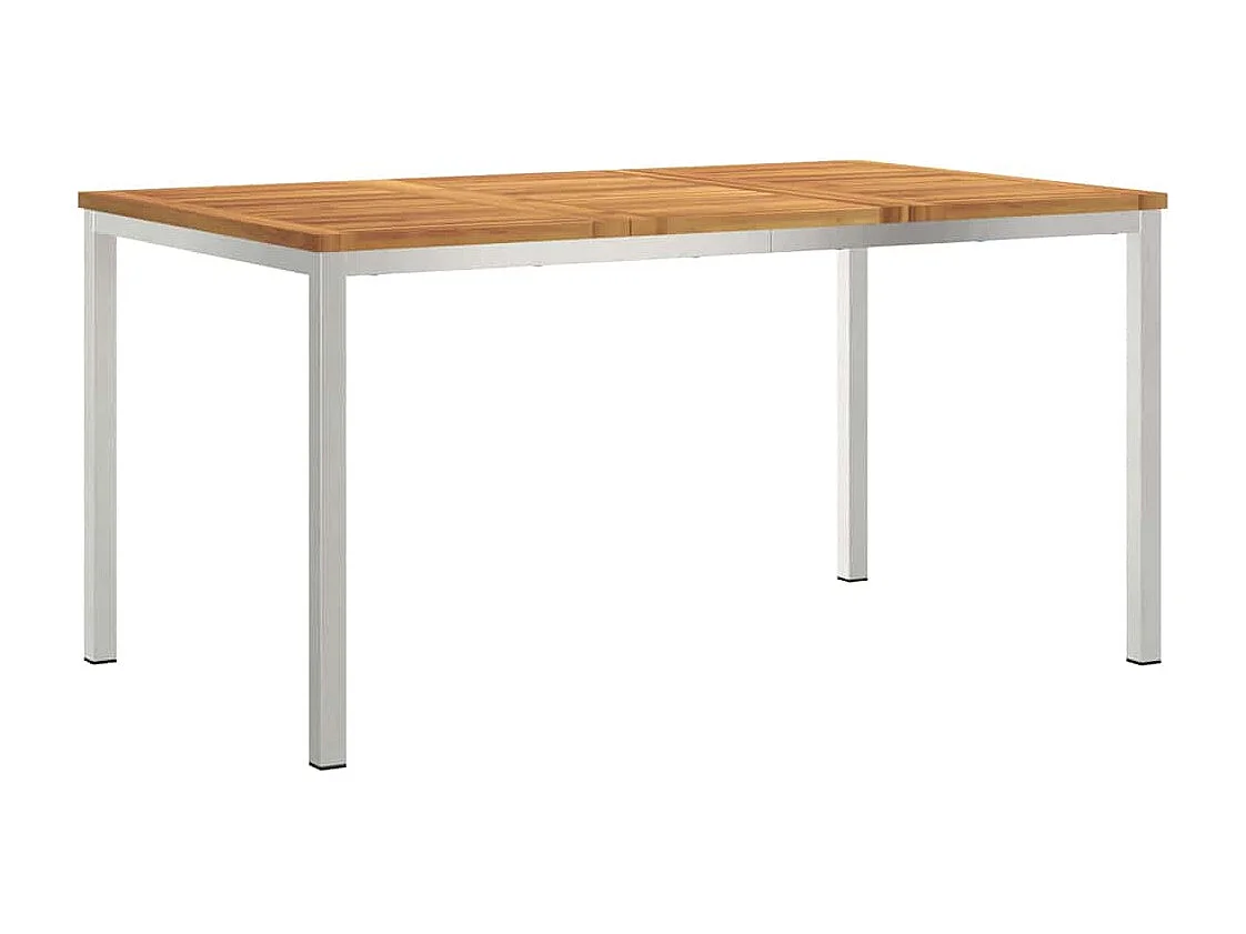Table à manger d'extérieur Marron Bois d'acacia massif