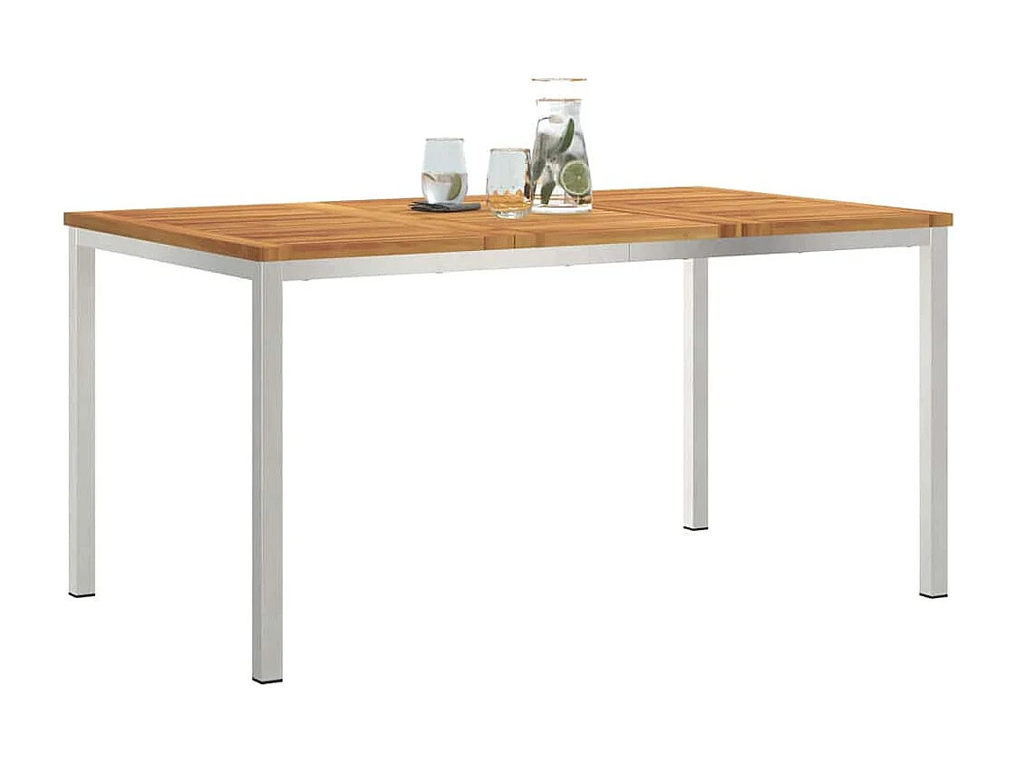 Table à manger d'extérieur Marron Bois d'acacia massif