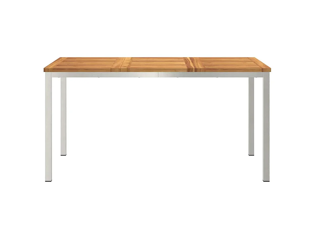 Eettafel voor buiten, bruin, massief acaciahout