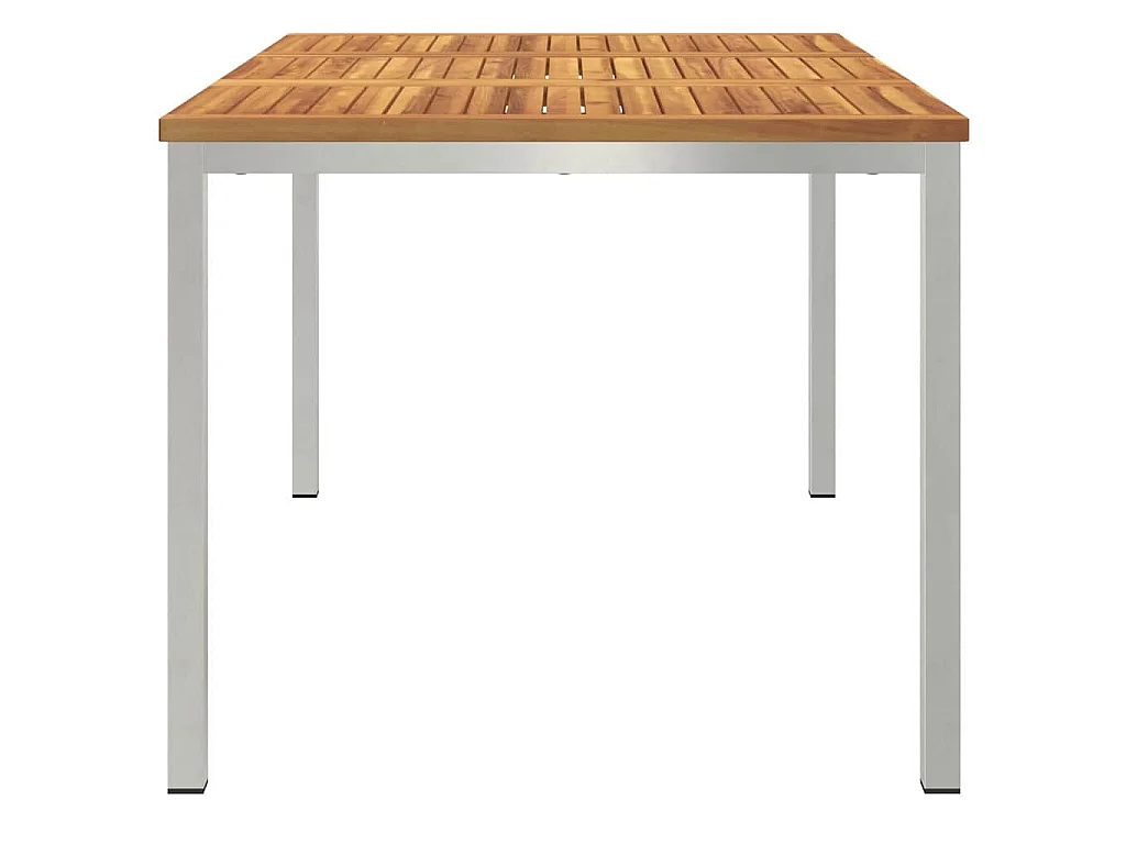 Eettafel voor buiten, bruin, massief acaciahout