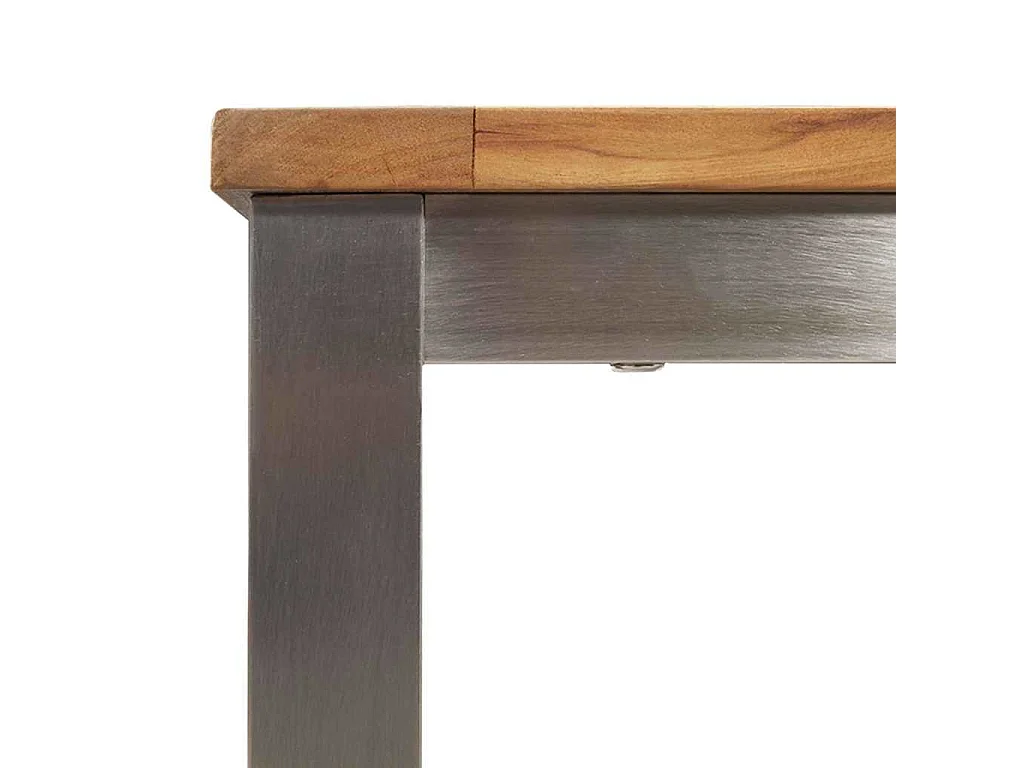 Eettafel voor buiten, bruin, massief acaciahout