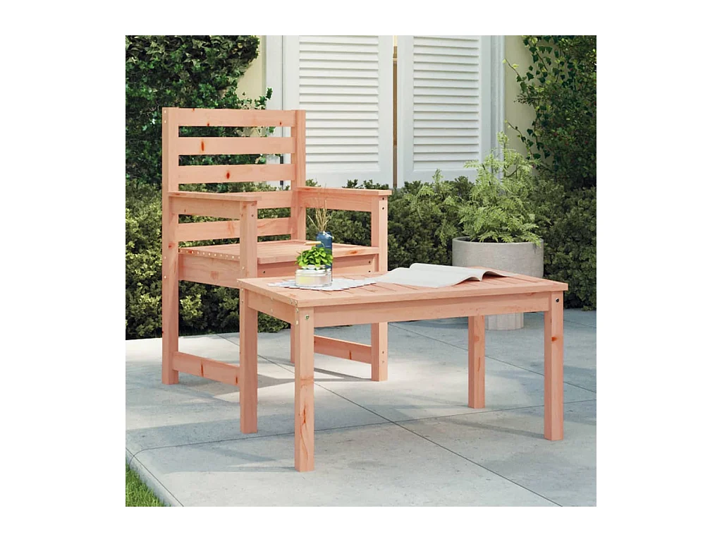 Mesa de jardín 82,5x50,5x45 cm madera maciza de abeto Douglas