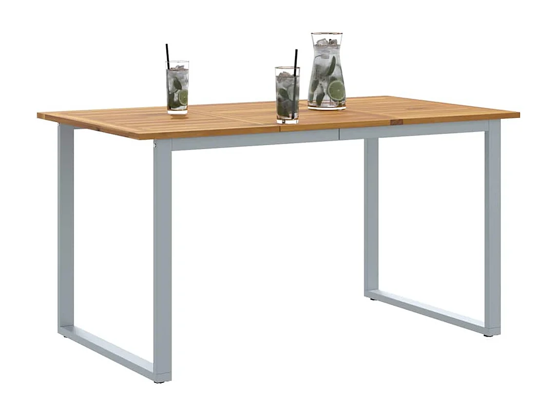 Mesa de comedor de jardín Gris 140 x 80 x 75 cm