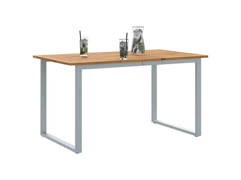 Tavolo da pranzo da giardino Grigio 140 x 80 x 75 cm