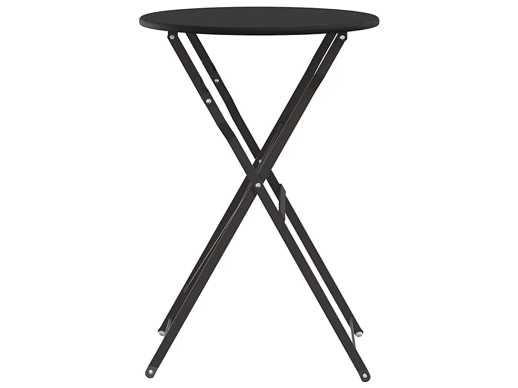 Anthrazitfarbener Bistrotisch Ø50x71 cm Pulverbeschichteter Stahl