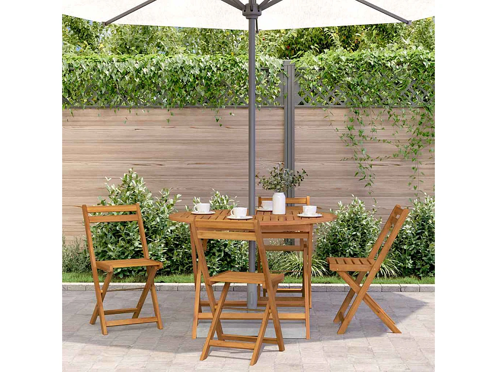 Tavolo da giardino pieghevole 110 cm Legno massello di acacia