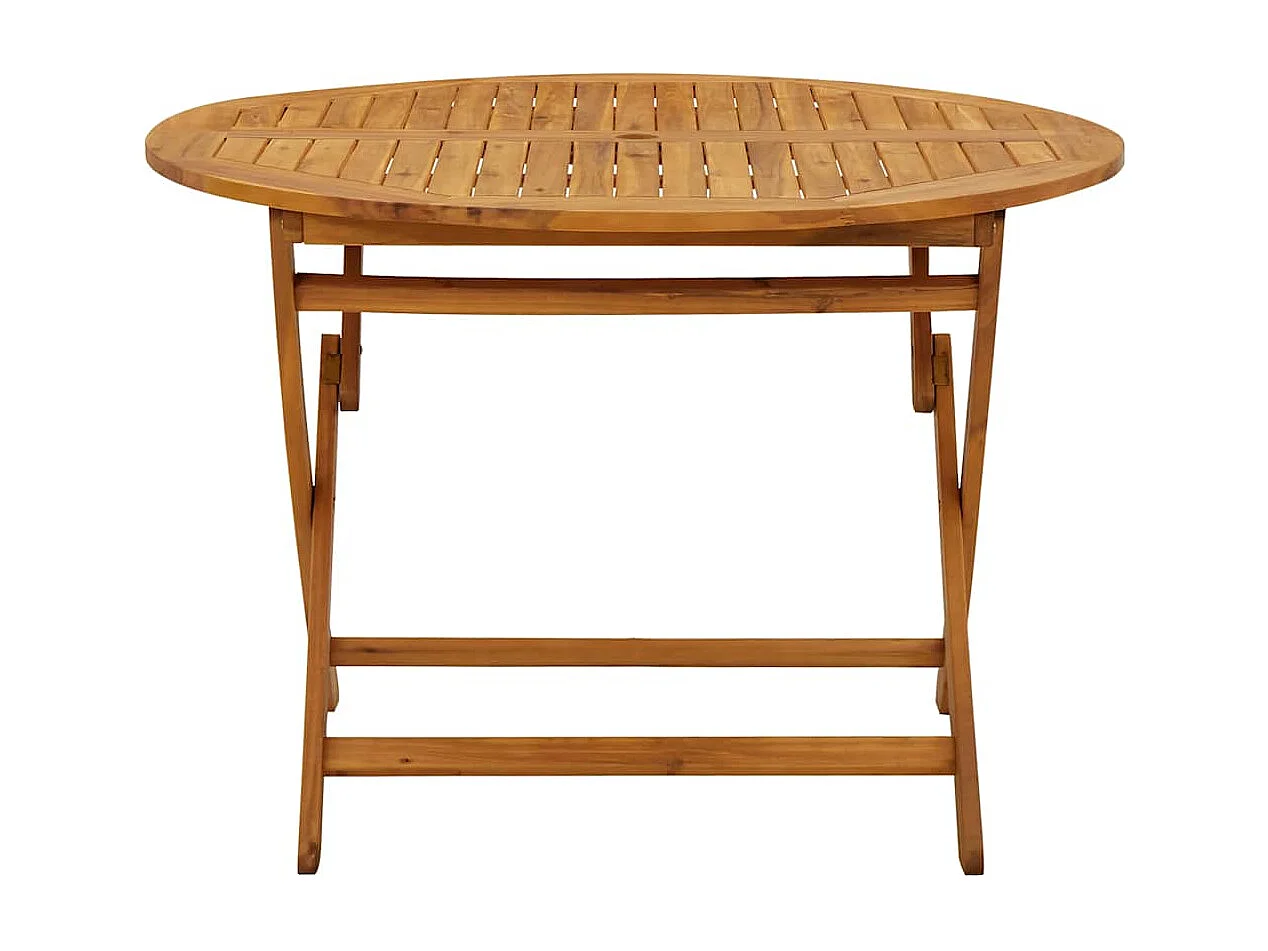 Tavolo da giardino pieghevole 110 cm Legno massello di acacia