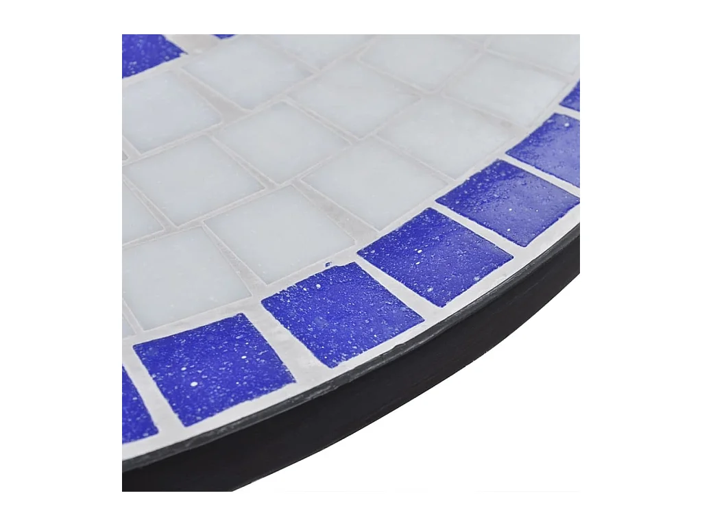 Blauw-witte bistrotafel 60 cm Mozaïek