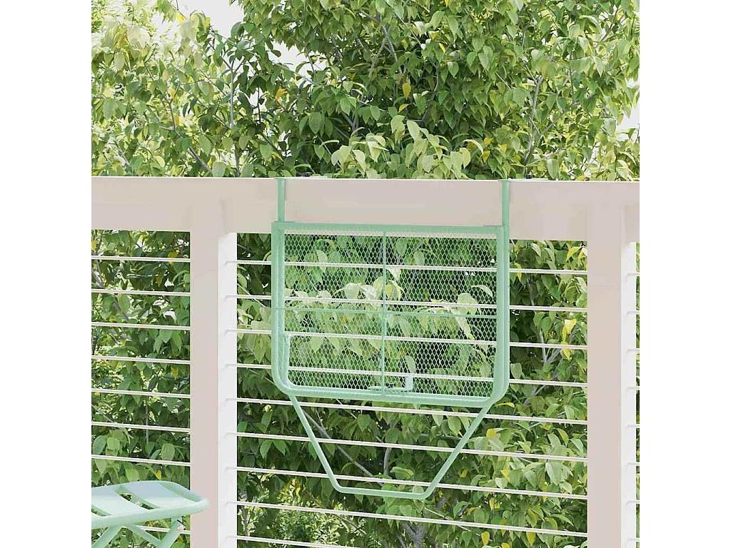 Mesa de Balcón Colgante Verde Menta 60 x 39 x 65 cm Acero