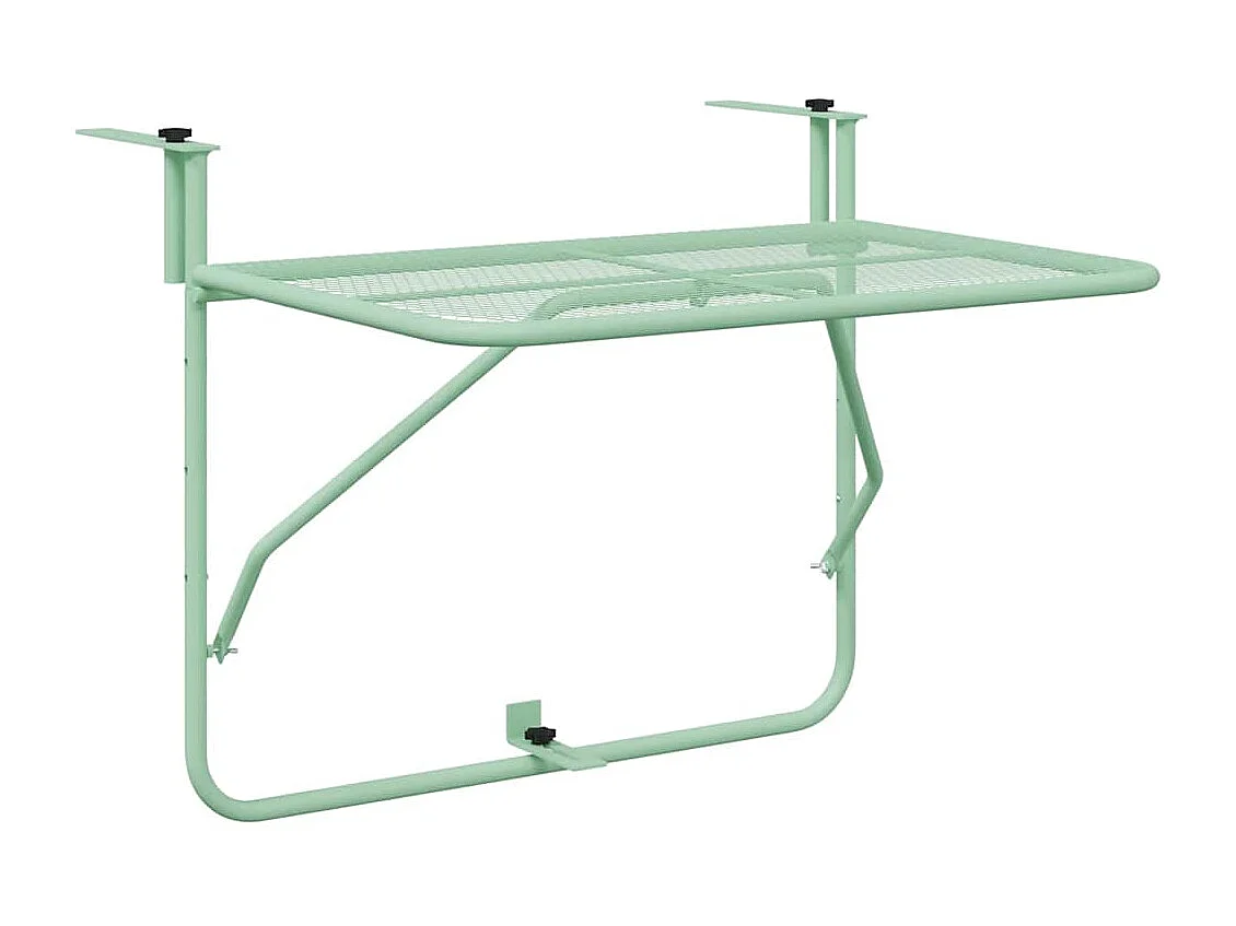 Mesa de Balcón Colgante Verde Menta 60 x 39 x 65 cm Acero