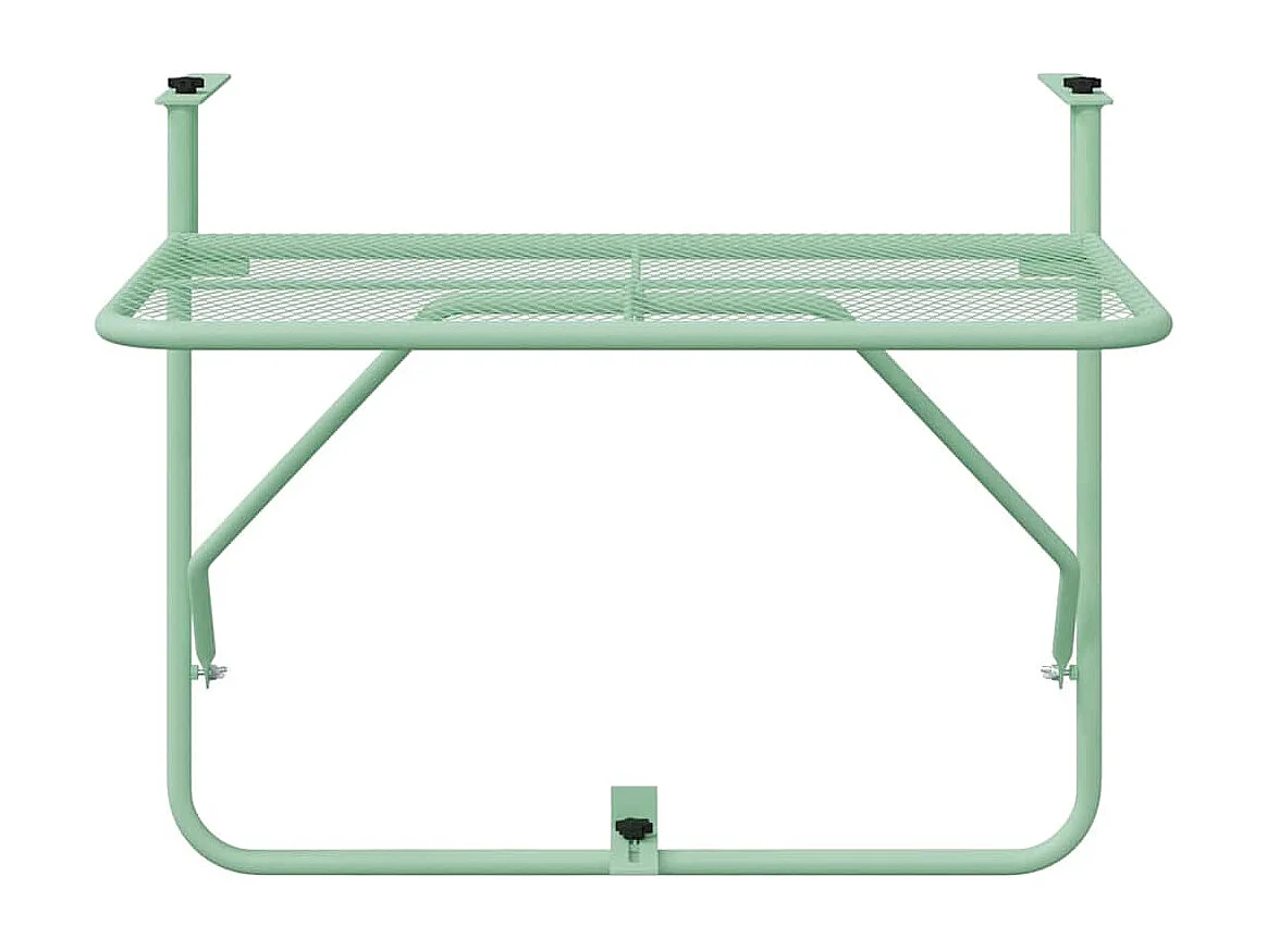 Mesa de Balcón Colgante Verde Menta 60 x 39 x 65 cm Acero