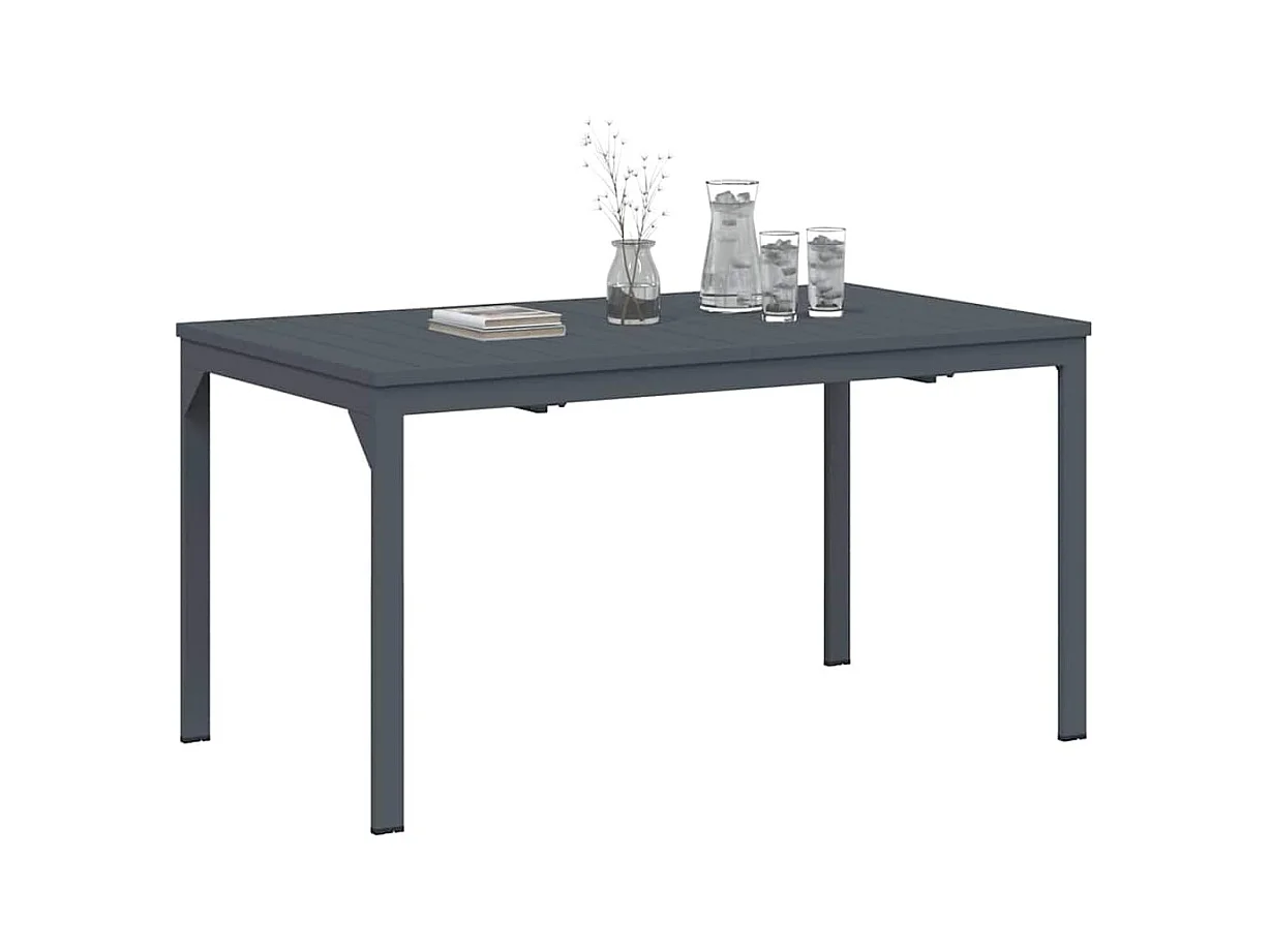 Table d'Extension Anthracite 180 x 80 x 76 cm Acier