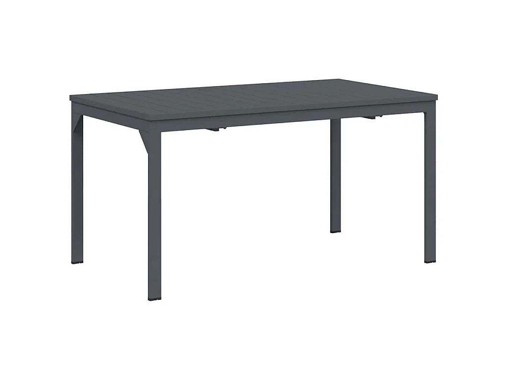 Anthrazit Ausziehtisch 180 x 80 x 76 cm Stahl