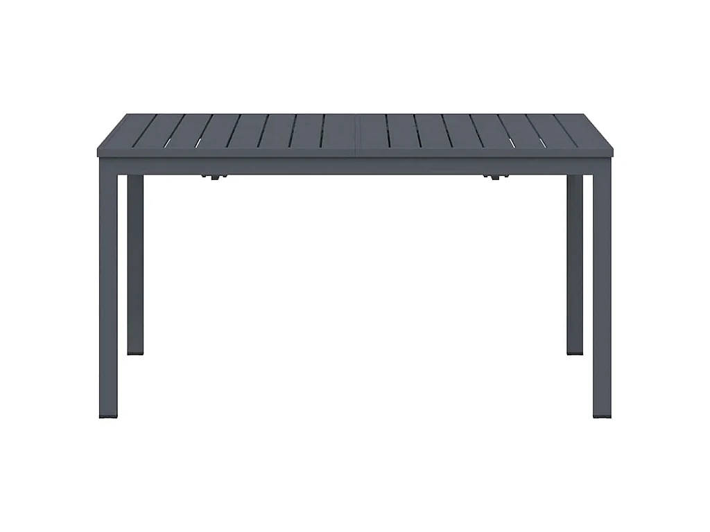 Anthrazit Ausziehtisch 180 x 80 x 76 cm Stahl