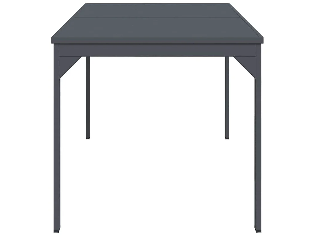 Anthrazit Ausziehtisch 180 x 80 x 76 cm Stahl