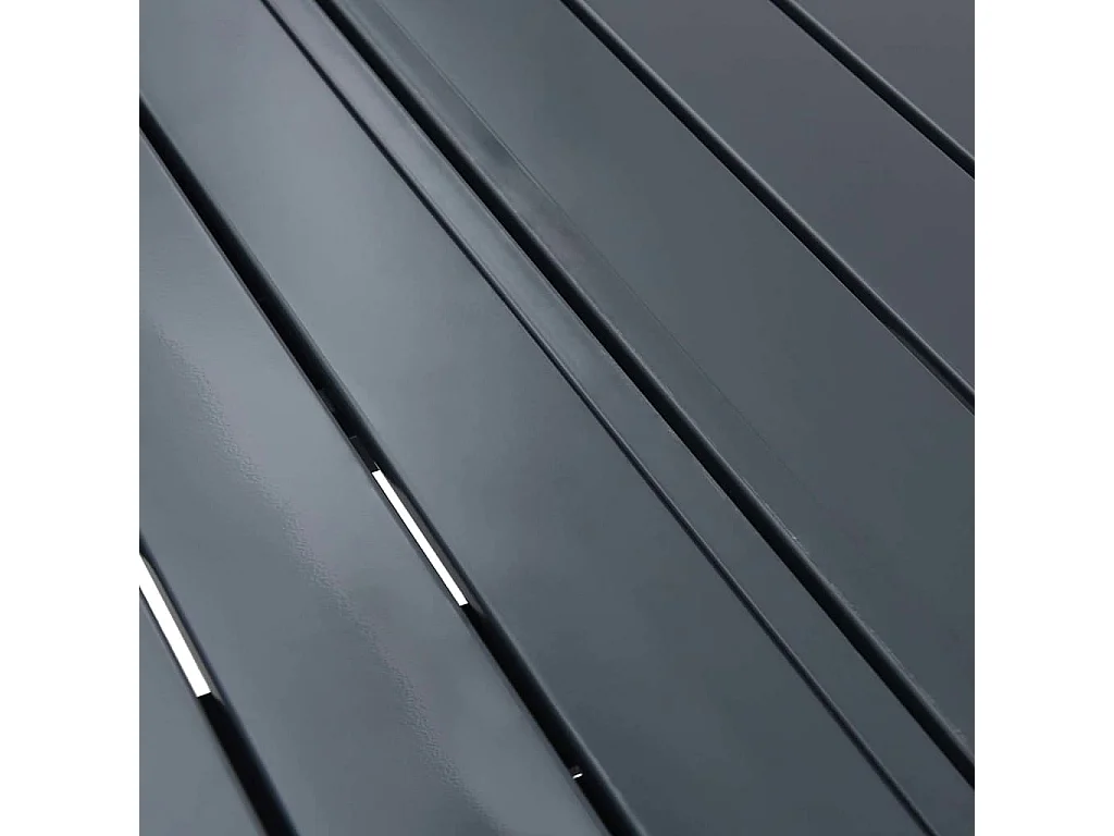 Anthrazit Ausziehtisch 180 x 80 x 76 cm Stahl