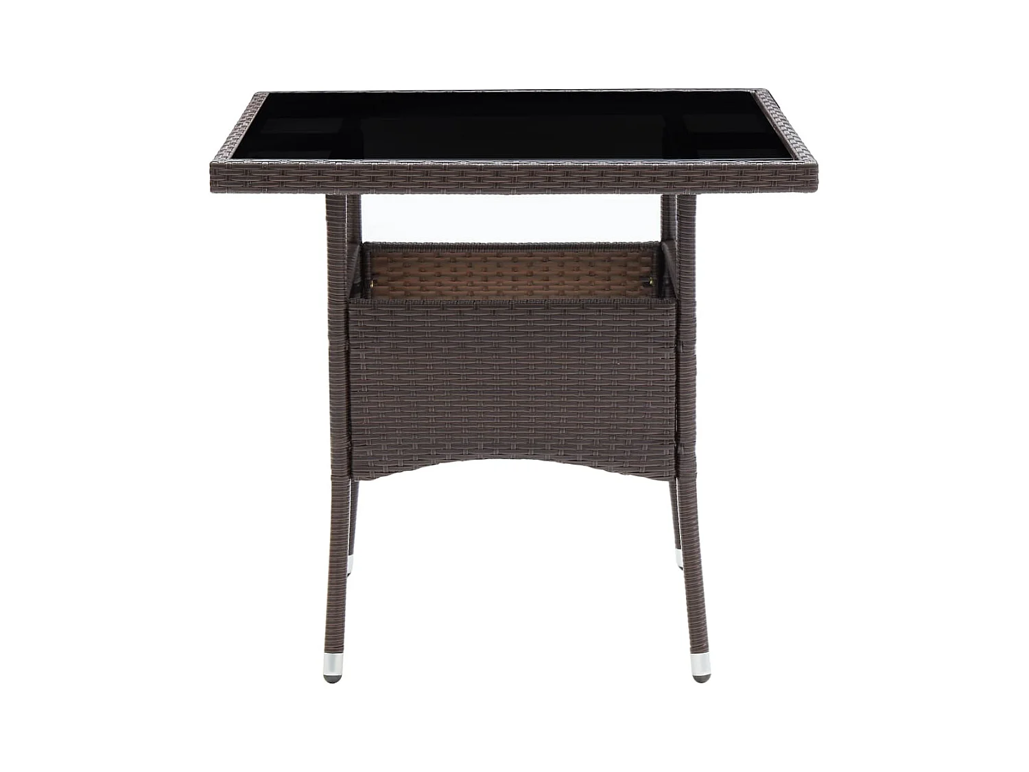 Bruine hars rieten tuintafel