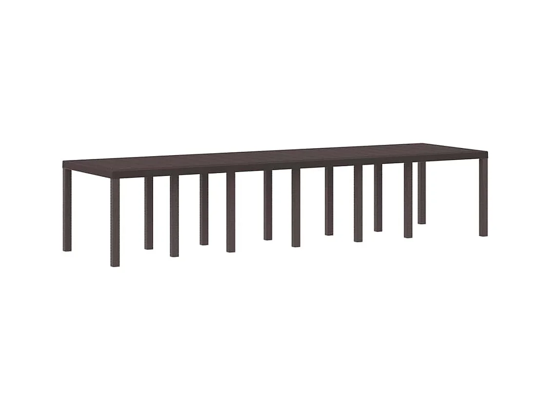 Table de Jardin Marron 350 x 100 x 73 cm polyrotin