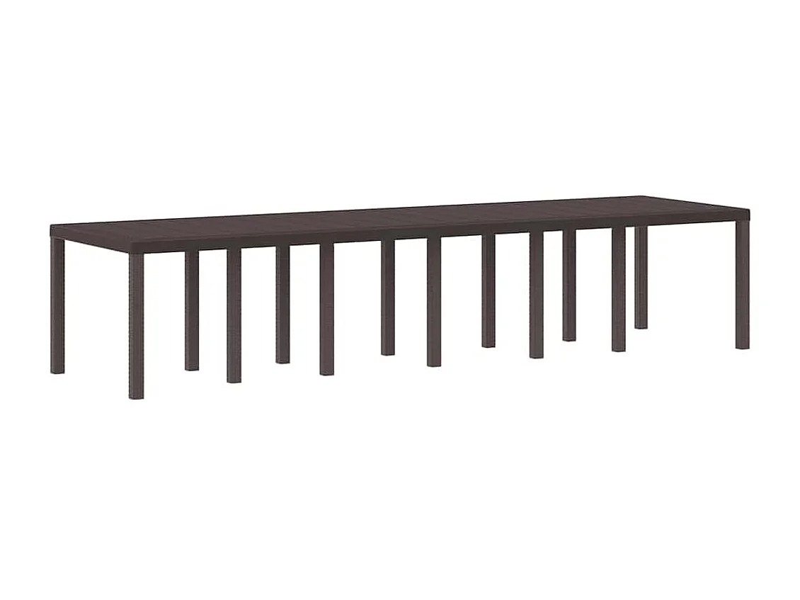 Table de Jardin Marron 350 x 100 x 73 cm polyrotin