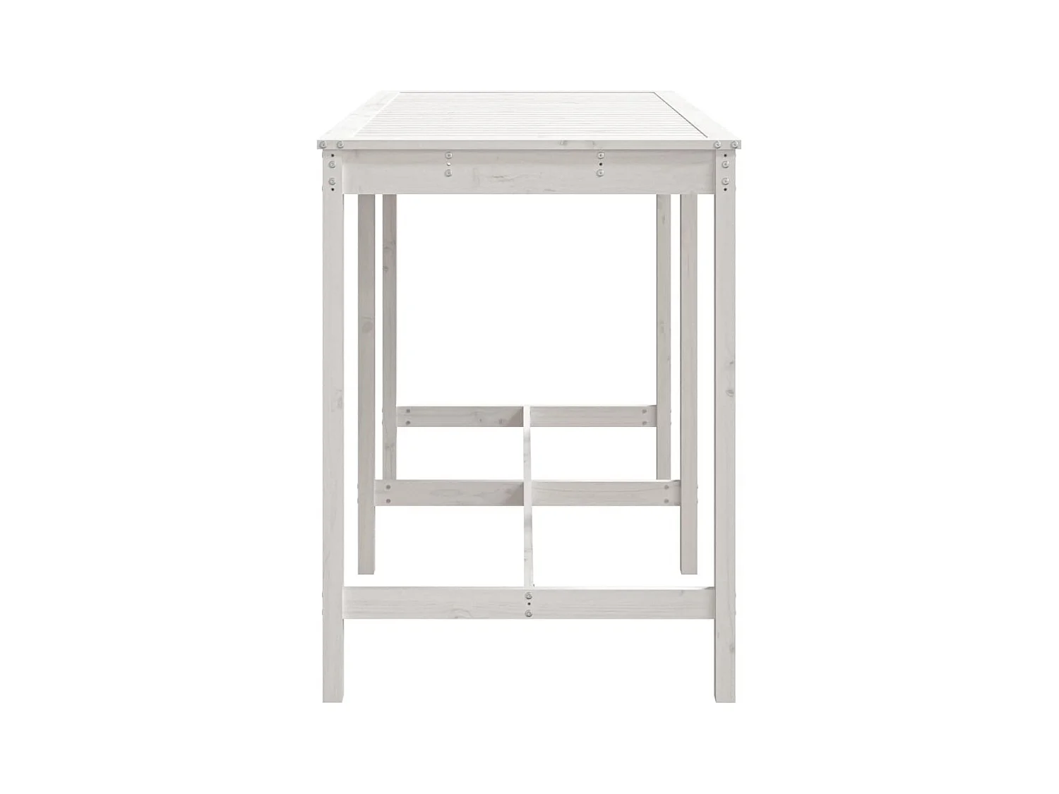 Witte tuintafel 159,5x82,5x110 cm massief grenenhout