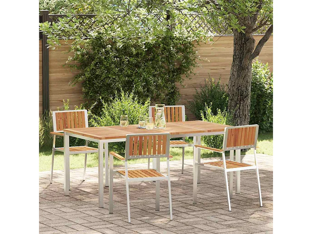 Set da pranzo da giardino da 5 pezzi