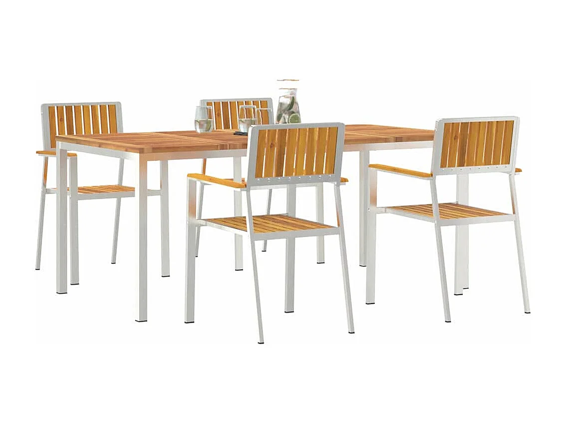 Set da pranzo da giardino da 5 pezzi