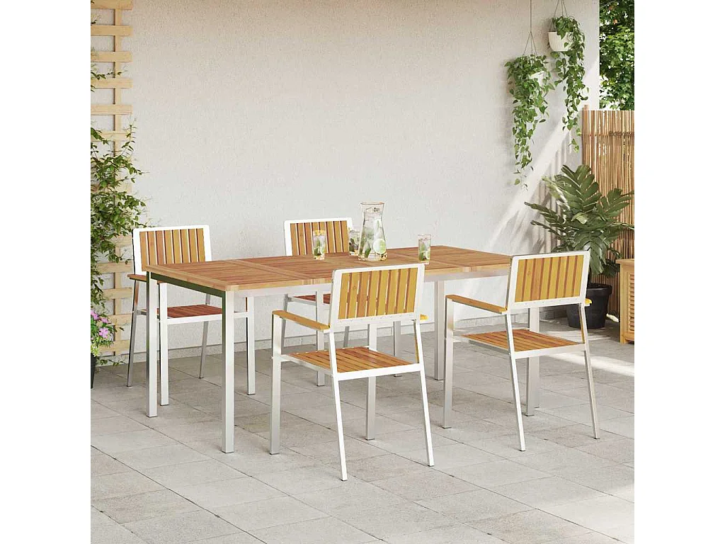 Set da pranzo da giardino da 5 pezzi