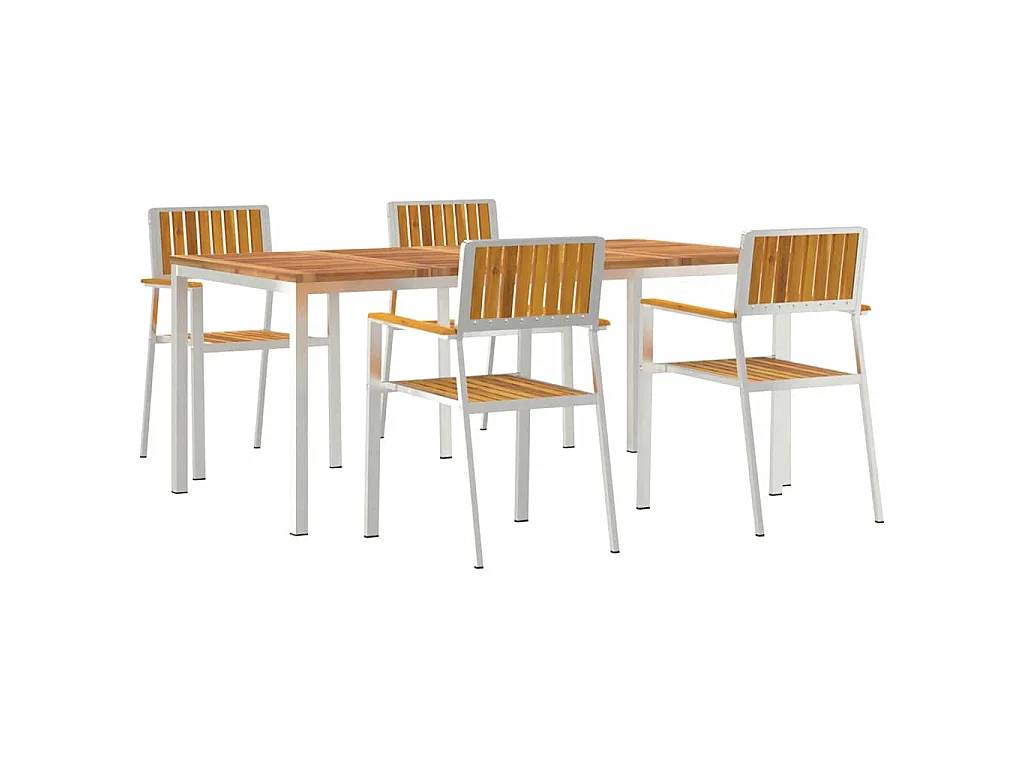 Set da pranzo da giardino da 5 pezzi
