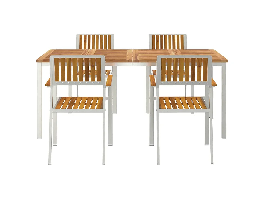 Set da pranzo da giardino da 5 pezzi