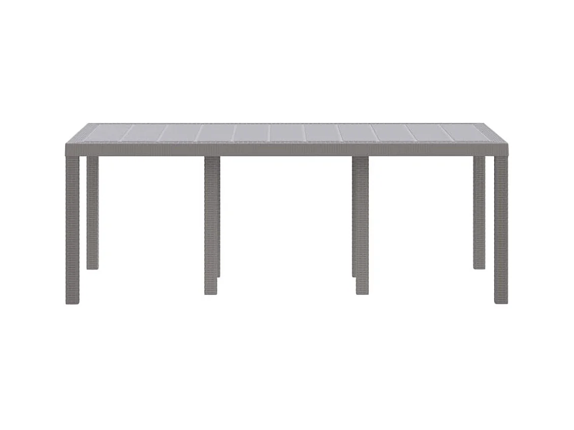 Table de Jardin Gris clair 200 x 100 x 73 cm polyrotin