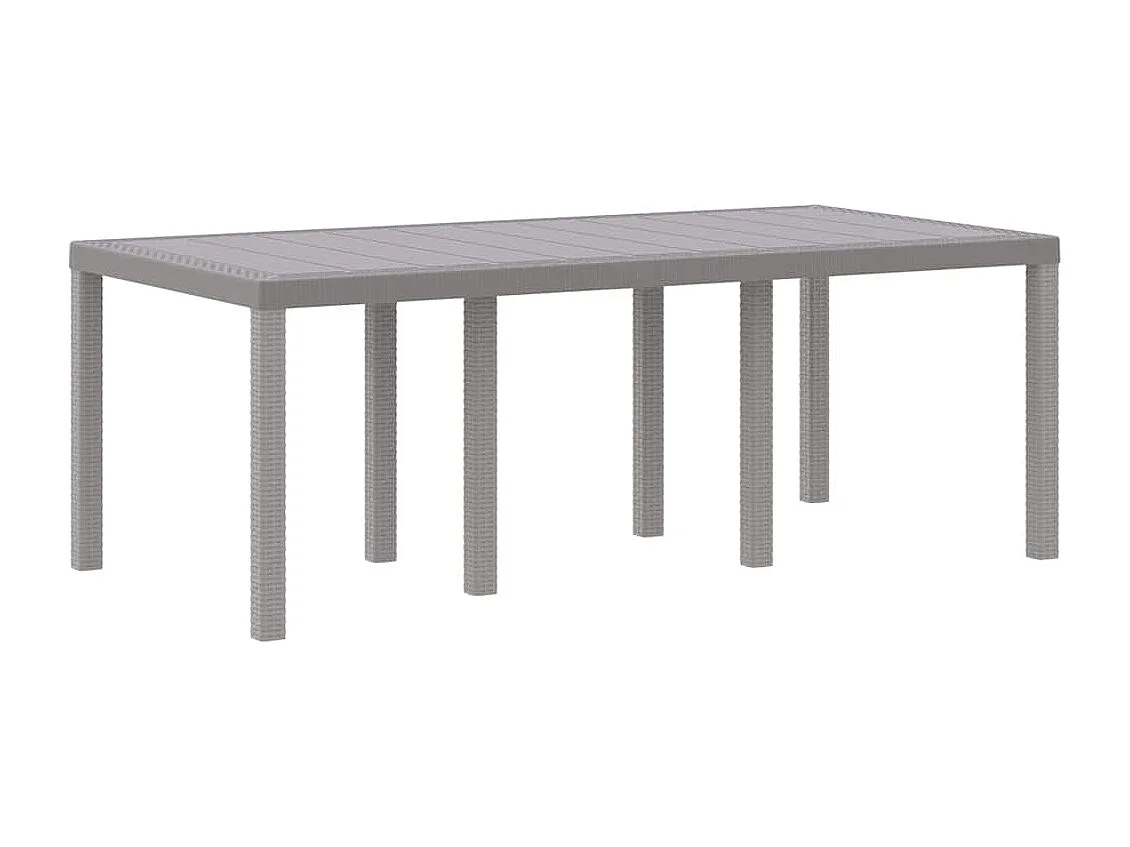 Table de Jardin Gris clair 200 x 100 x 73 cm polyrotin