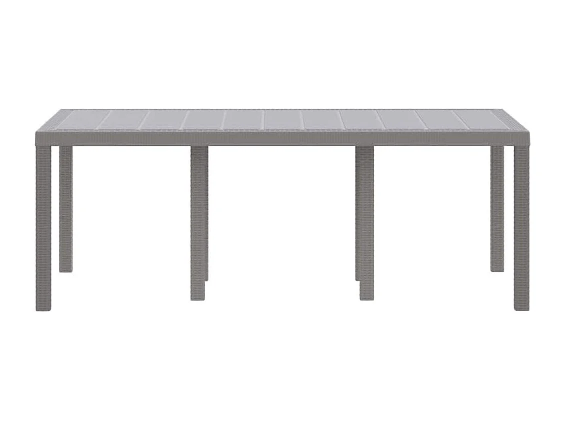 Table de Jardin Gris clair 200 x 100 x 73 cm polyrotin