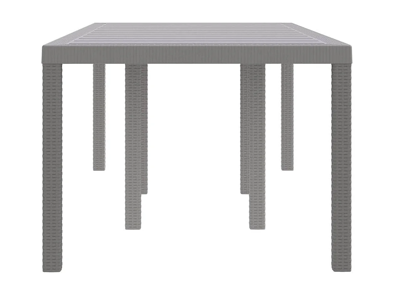 Table de Jardin Gris clair 200 x 100 x 73 cm polyrotin