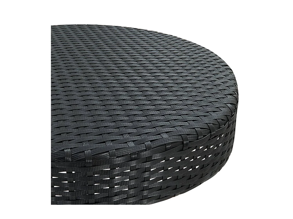 Zwarte tuintafel 60,5x106 cm geweven hars