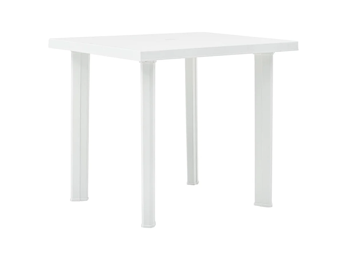 Witte tuintafel 80x75x72 cm Kunststof