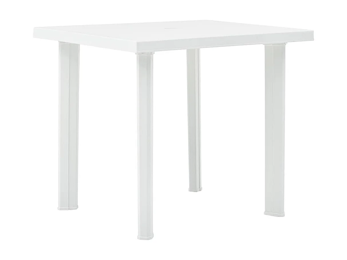 Tavolo da giardino bianco 80x75x72 cm Plastica
