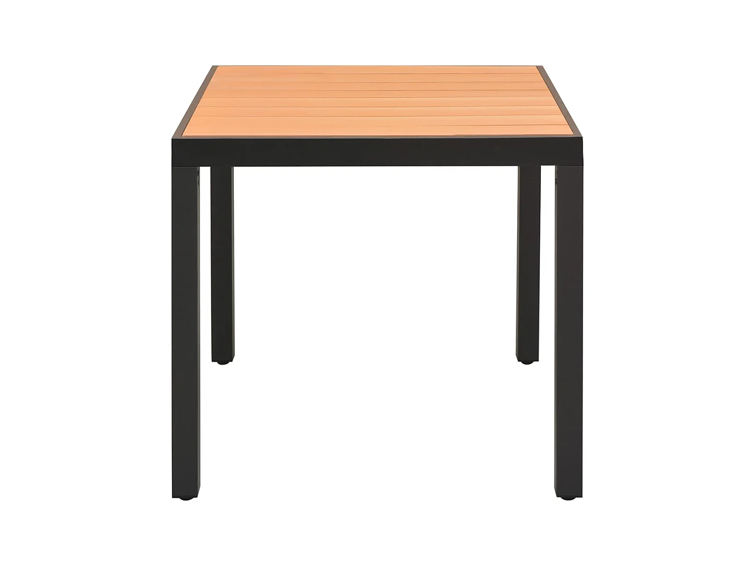 Bruine tuintafel 80 x 80 x 74 cm Aluminium en WPC