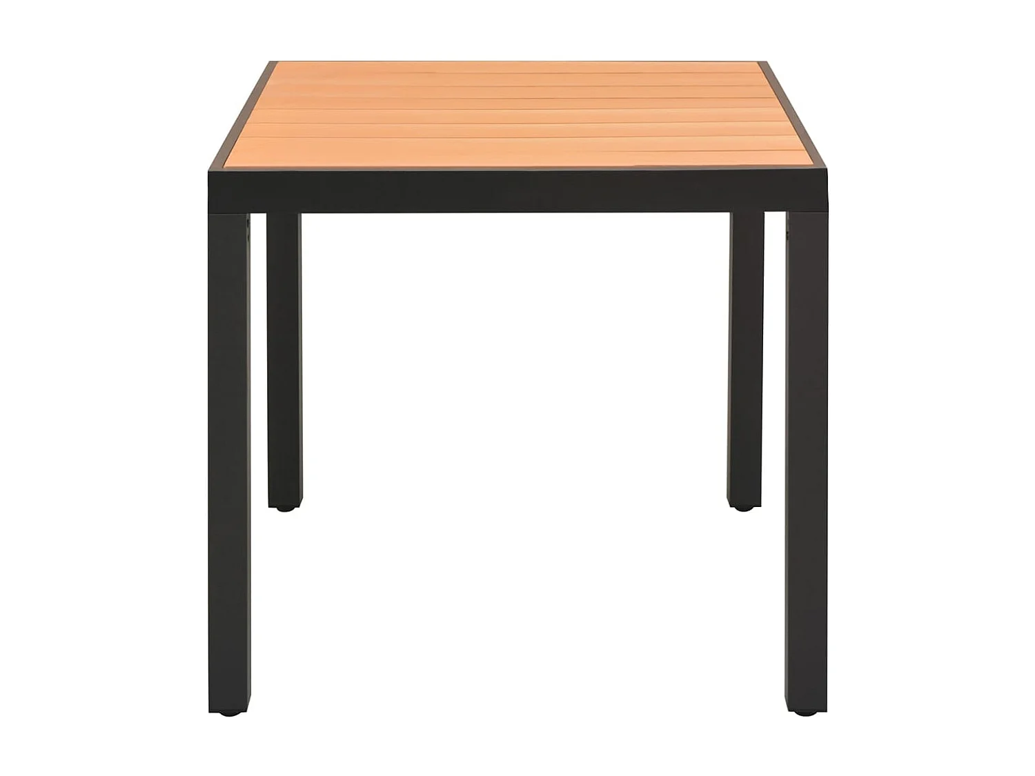 Tavolo da giardino marrone 80 x 80 x 74 cm Alluminio e WPC