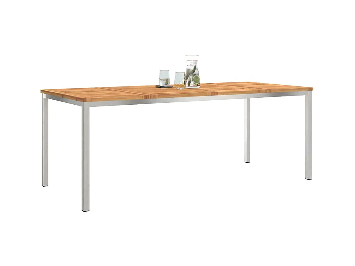 Table à manger d'extérieur Marron Bois d'acacia massif