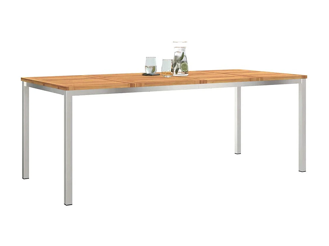 Table à manger d'extérieur Marron Bois d'acacia massif