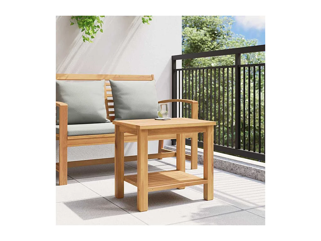 Table basse Marron 50 x 35 x 45 cm Bois de teck solide