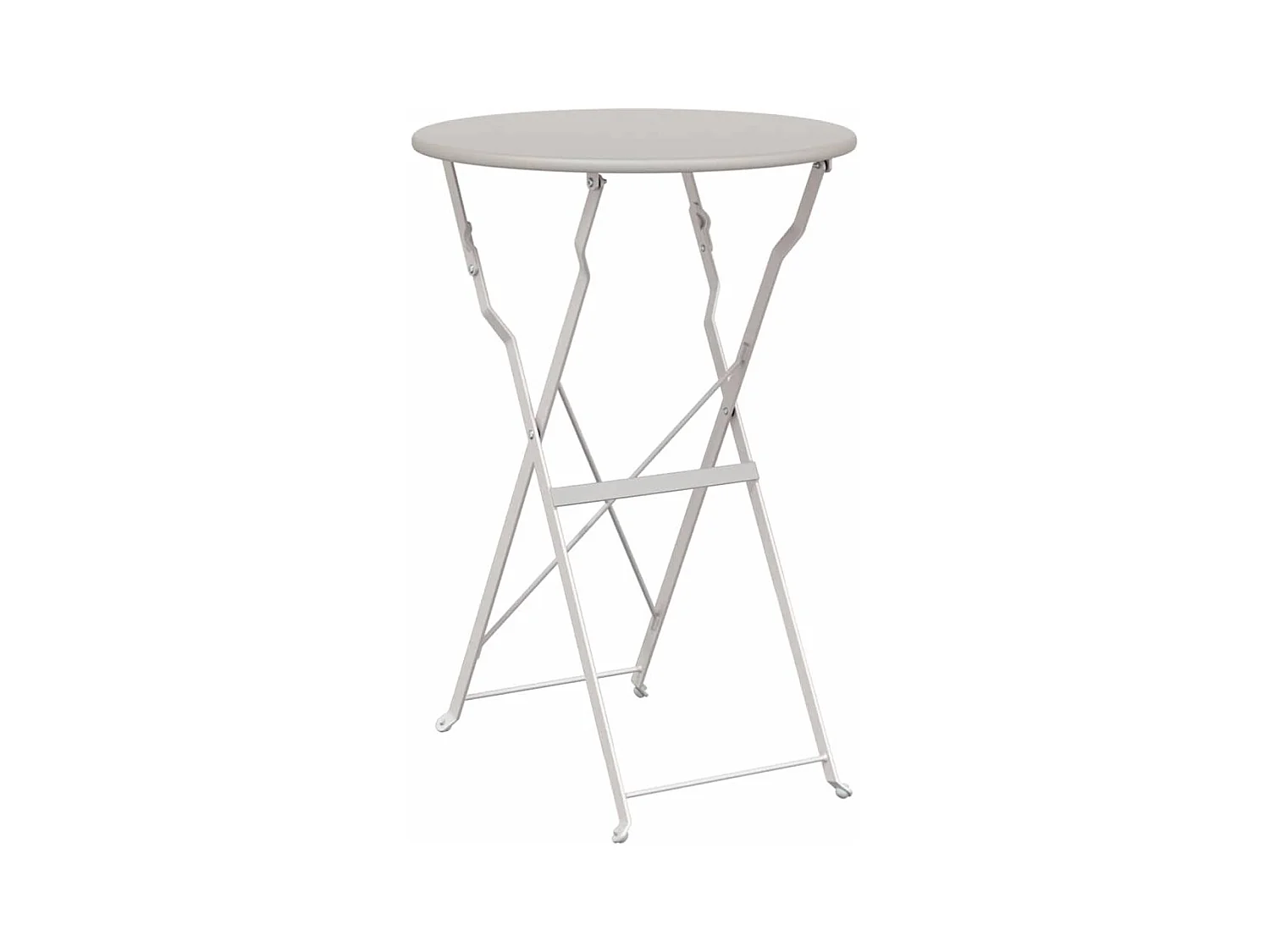 Table bistrot Beige Ø50x71 cm Acier revêtu de poudre